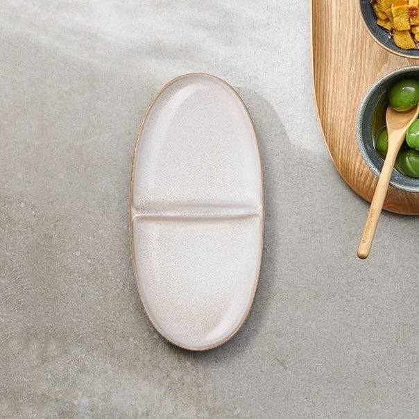 ASA Selection Seasons Oval Sectioned Plate - Sand