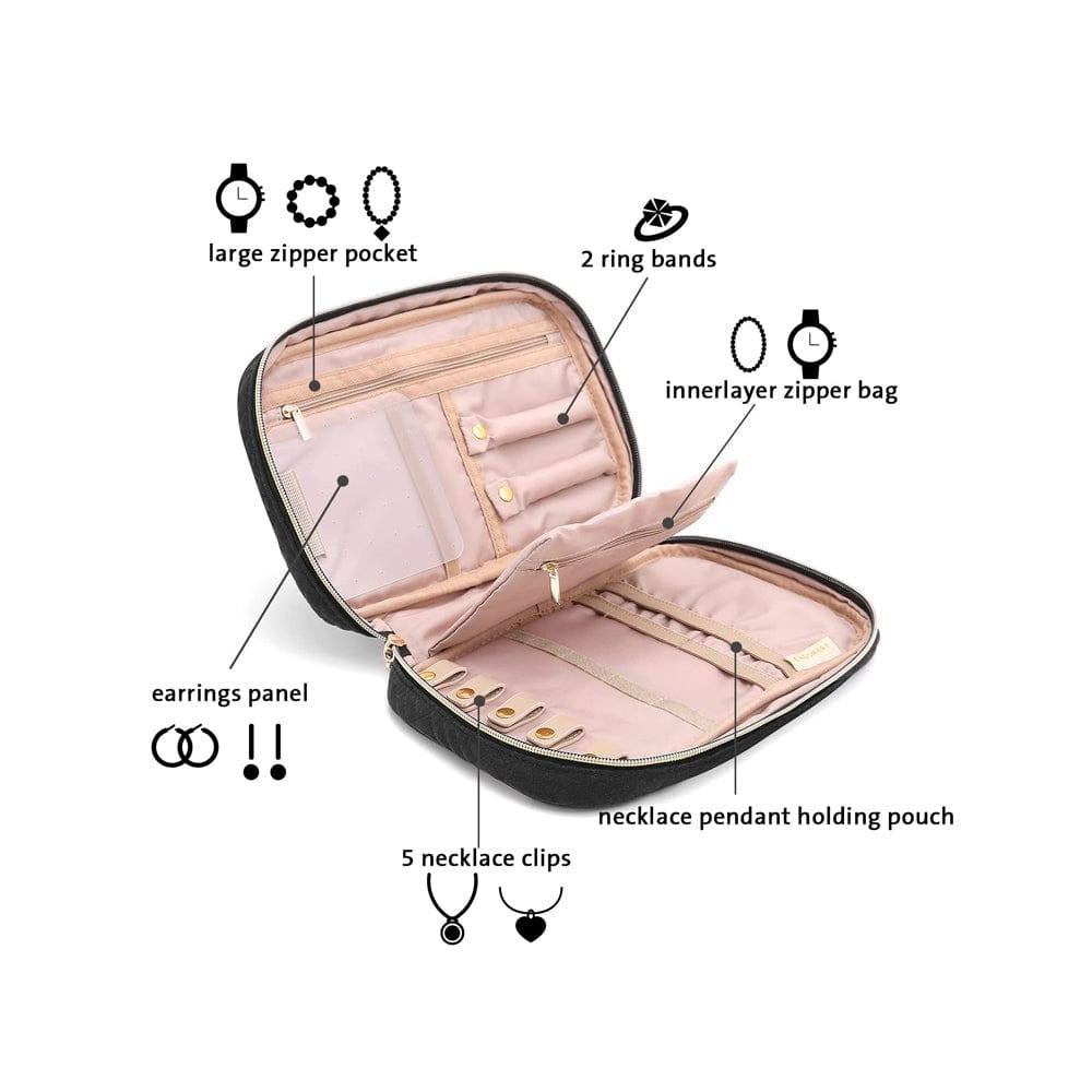 Bagsmart Belle Travel Jewellery Organiser Small - Black