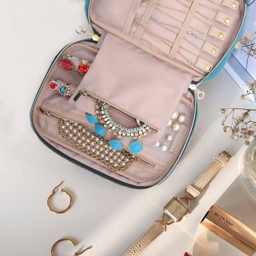 Bagsmart Belle Travel Jewellery Organiser Small - Light Blue