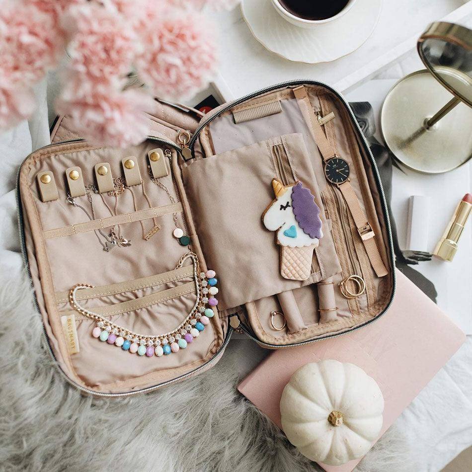 Bagsmart Belle Travel Jewellery Organiser Small - Light Blue