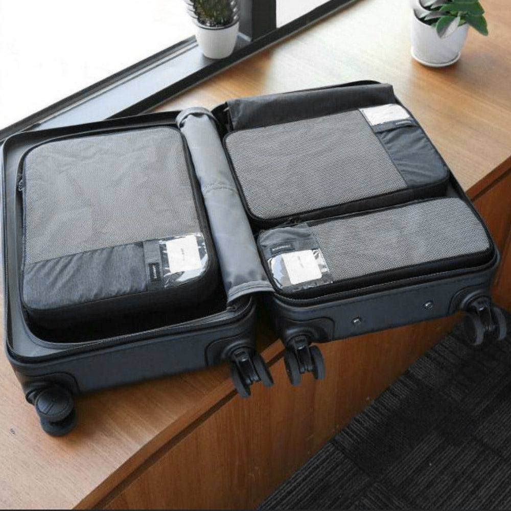 Bagsmart Compression Packing Cubes, Set of 6 - Black