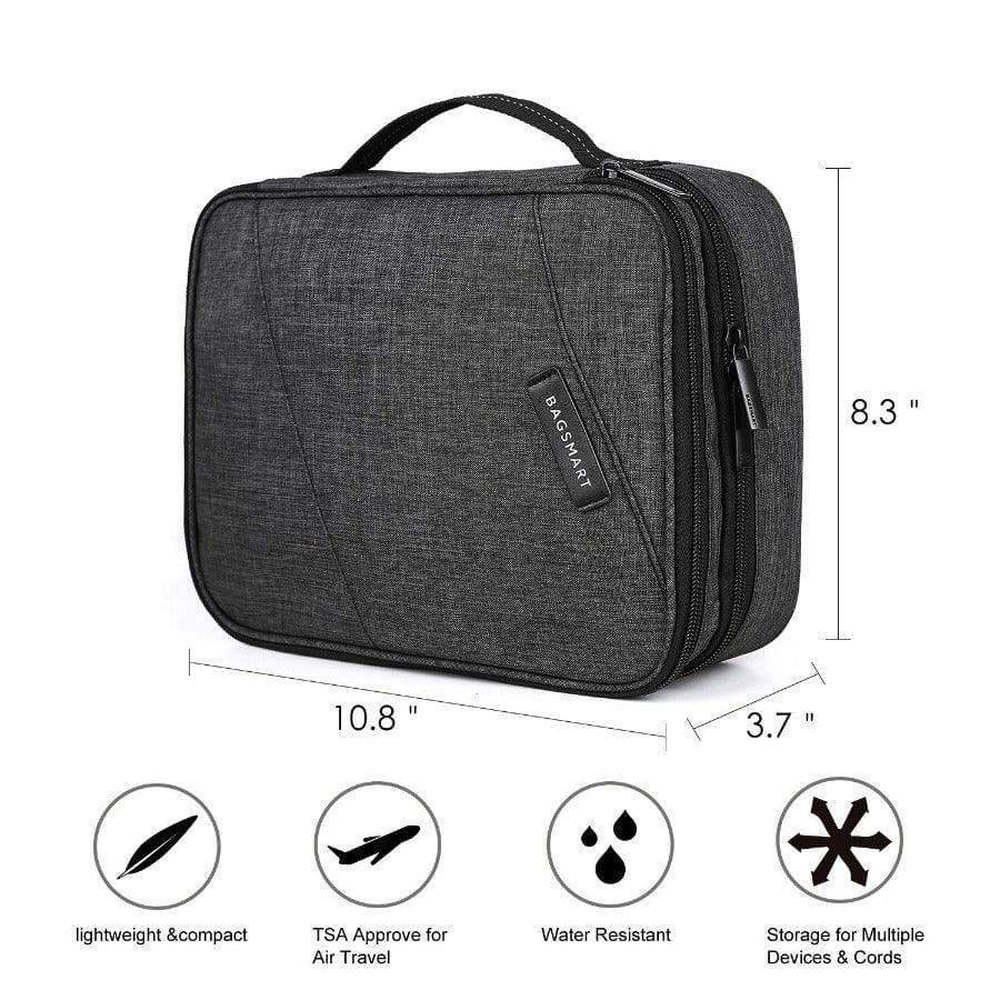 Bagsmart Electronics Organiser, Large - Heather Black