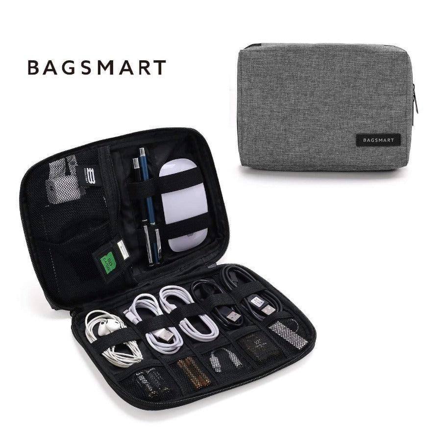 Bagsmart Electronics Organiser, Small - Heather Grey