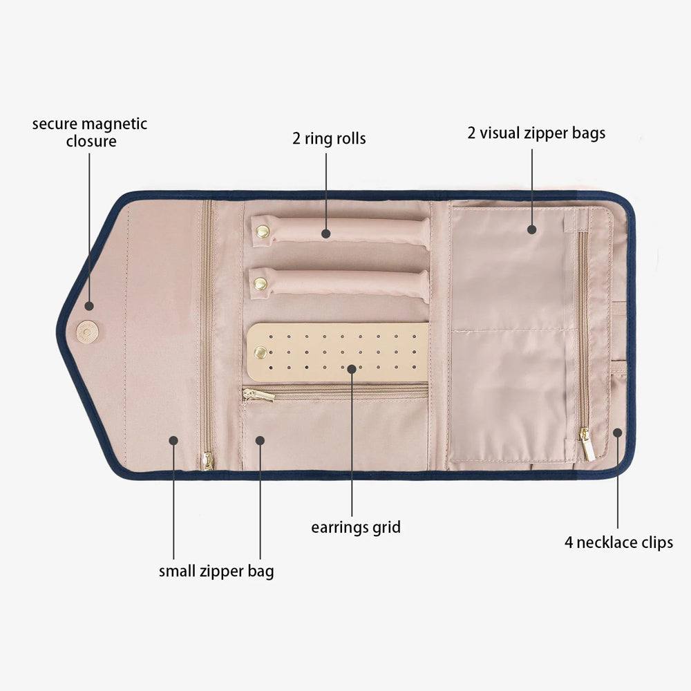 Bagsmart Peri Jewellery Pouch Medium - Smokey Blue