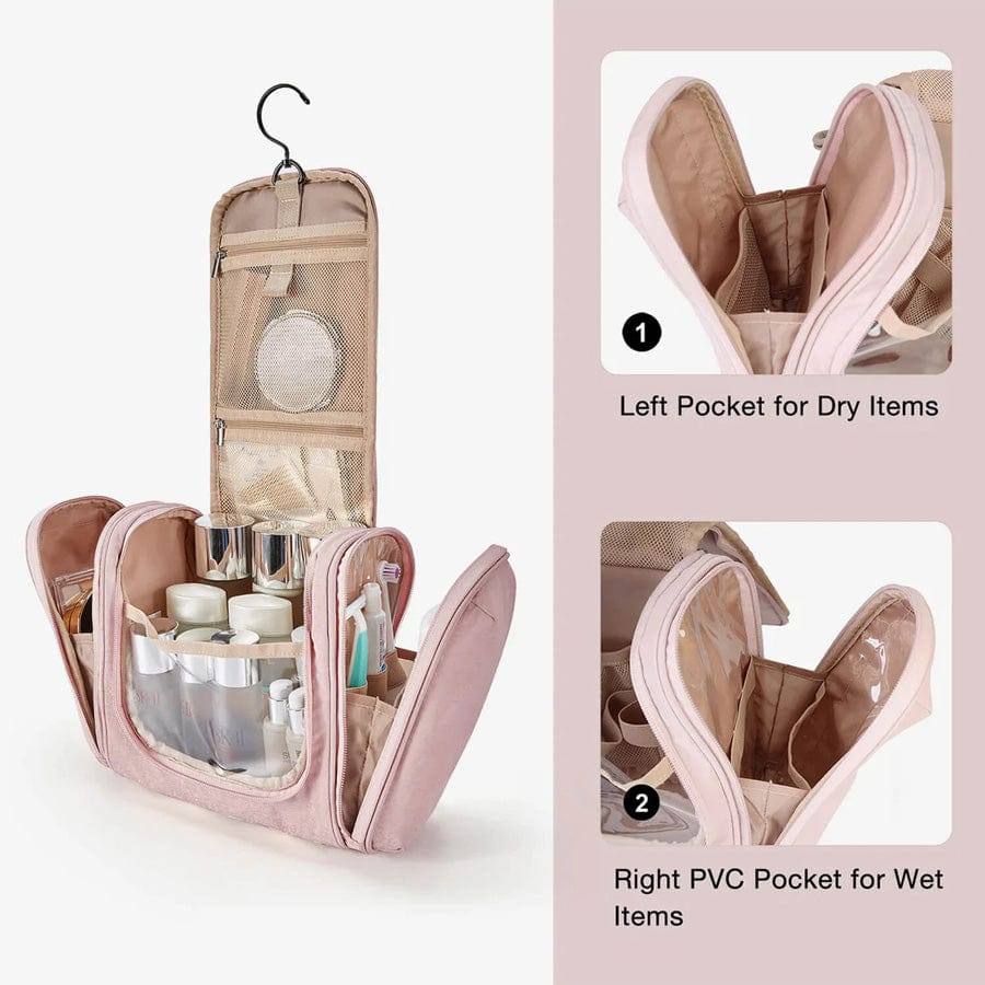 Bagsmart Stripe Hanging Toiletry Bag Medium - Pink