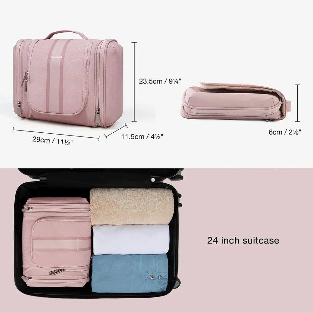Bagsmart Stripe Hanging Toiletry Bag Medium - Pink