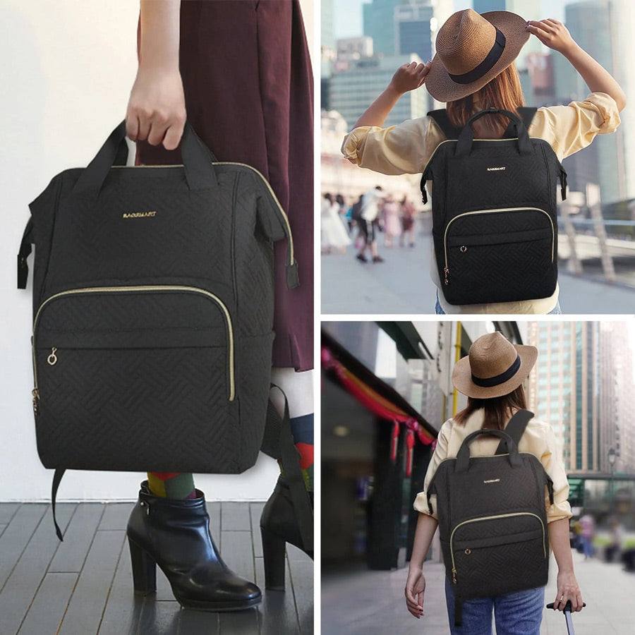 Bagsmart Travel Laptop Backpack - Cross Black
