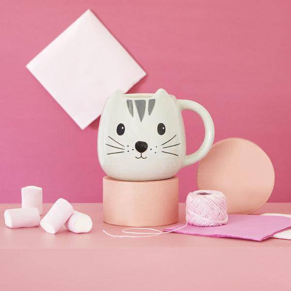 Balvi Ceramic Kitty Mug - Grey