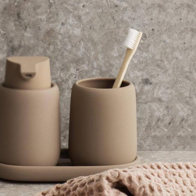 Blomus Germany Sono Toothbrush Tumbler - Tan