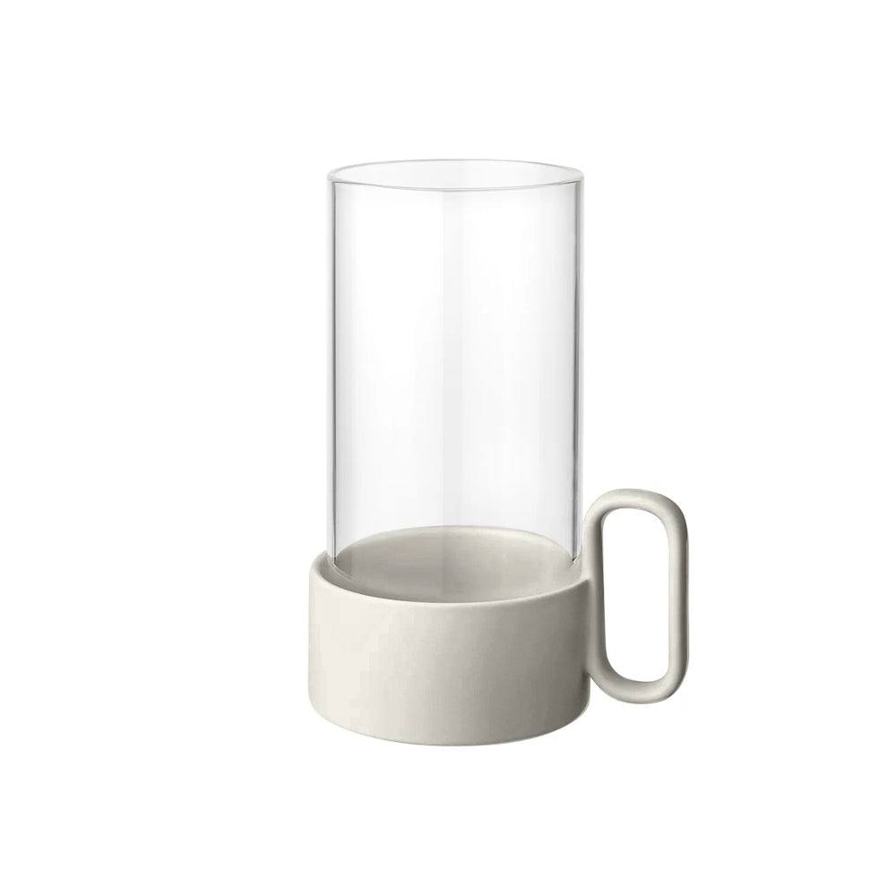 Blomus Germany Yuragi Glass and Ceramic Hurricane - Moonbeam