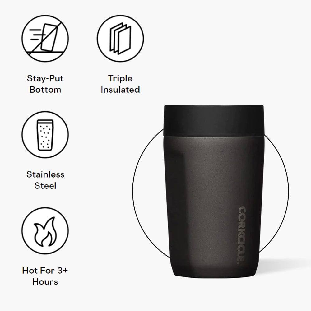 Corkcicle USA Insulated Commuter Coffee Mug 265ml - Matte Black