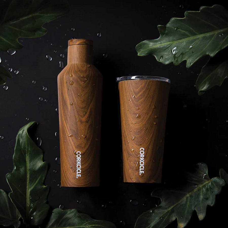 Corkcicle USA Tall Insulated Tumbler 475ml - Walnut Wood