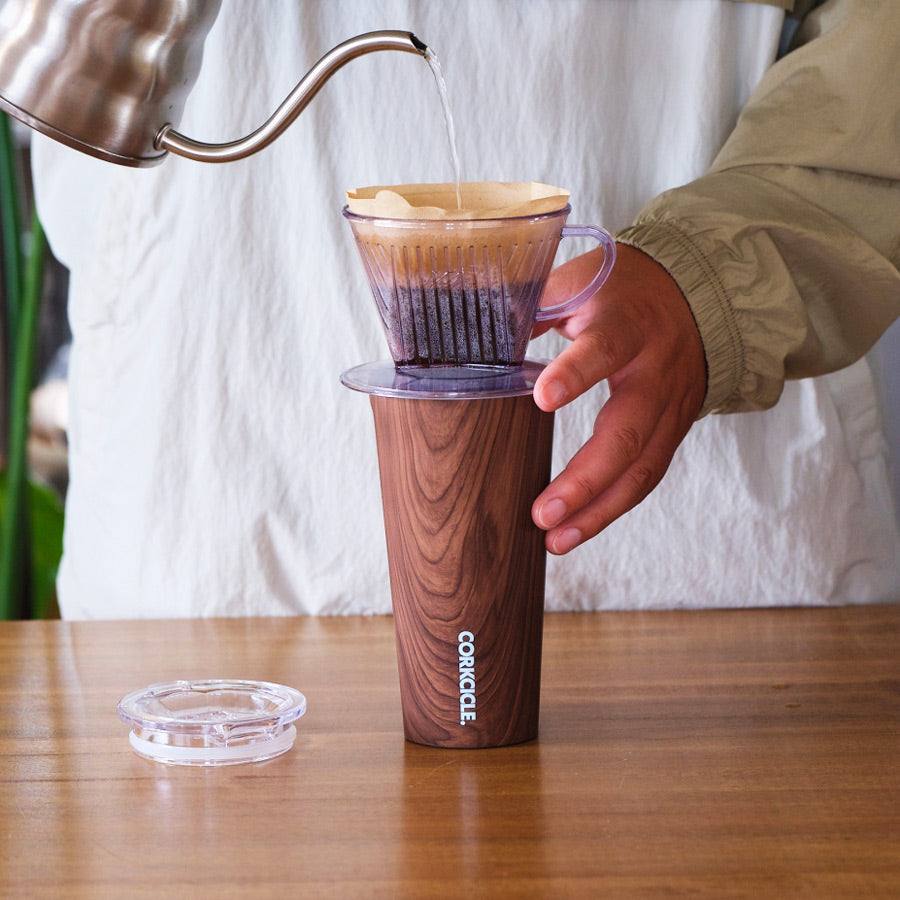 Corkcicle USA Tall Insulated Tumbler 475ml - Walnut Wood