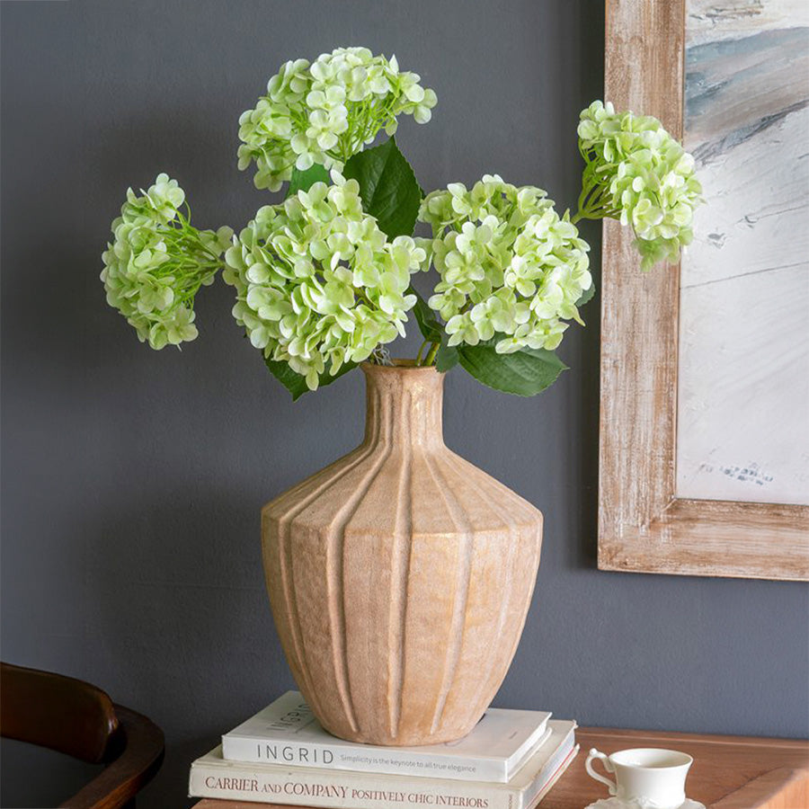Mophead Hydrangea Faux Stem - Sage