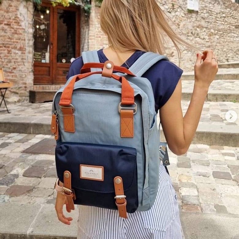 Macaroon Earth Tone Series Backpack 13L Denim Nautical