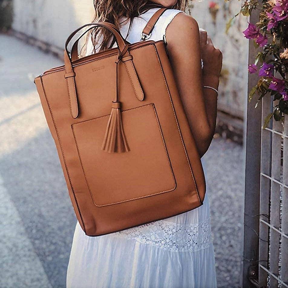 Ecosusi Convertible Tote Backpack - Tan