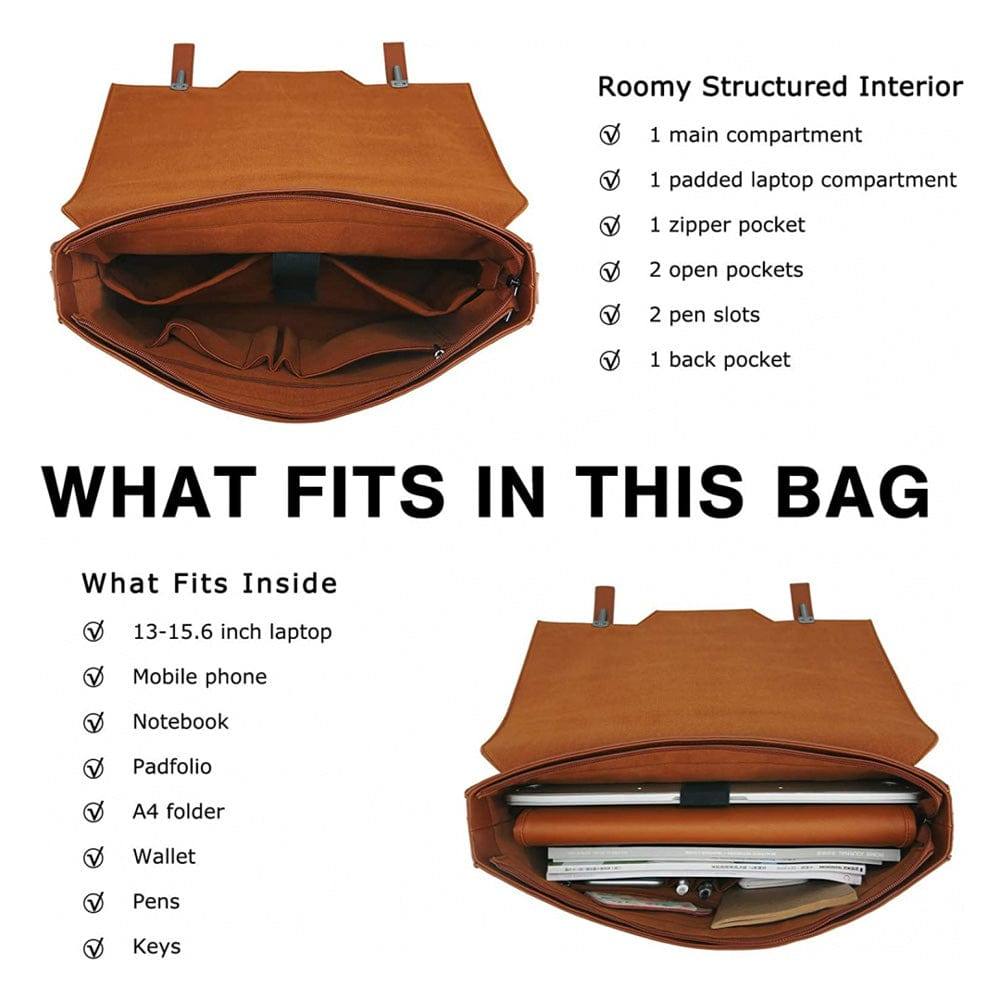 Ecosusi Messenger Laptop Bag - Brown