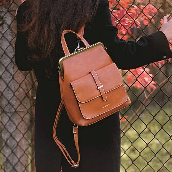 Ecosusi Petite Vintage Backpack - Tan