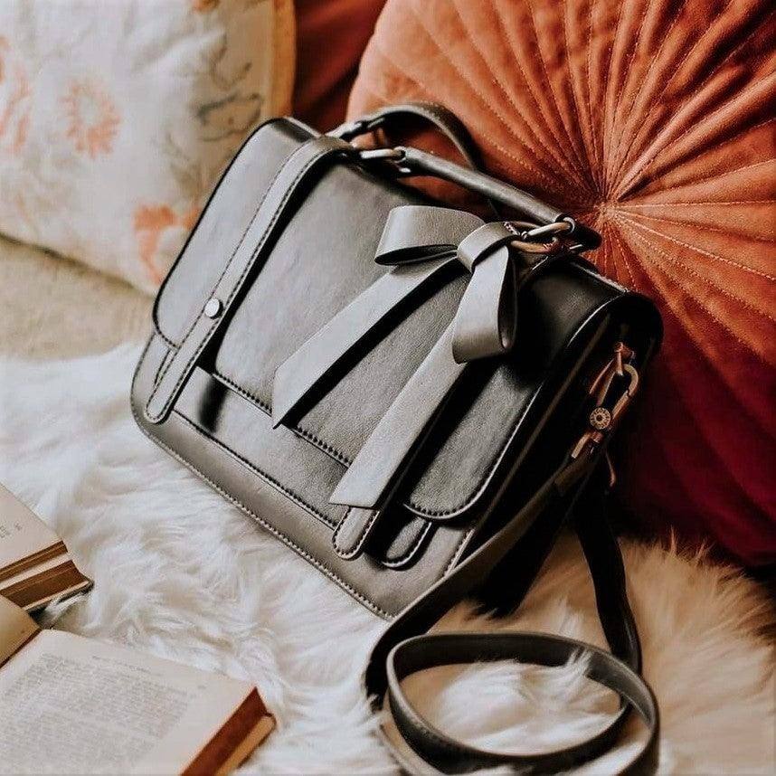 Ecosusi Vintage Bow Briefcase - Black