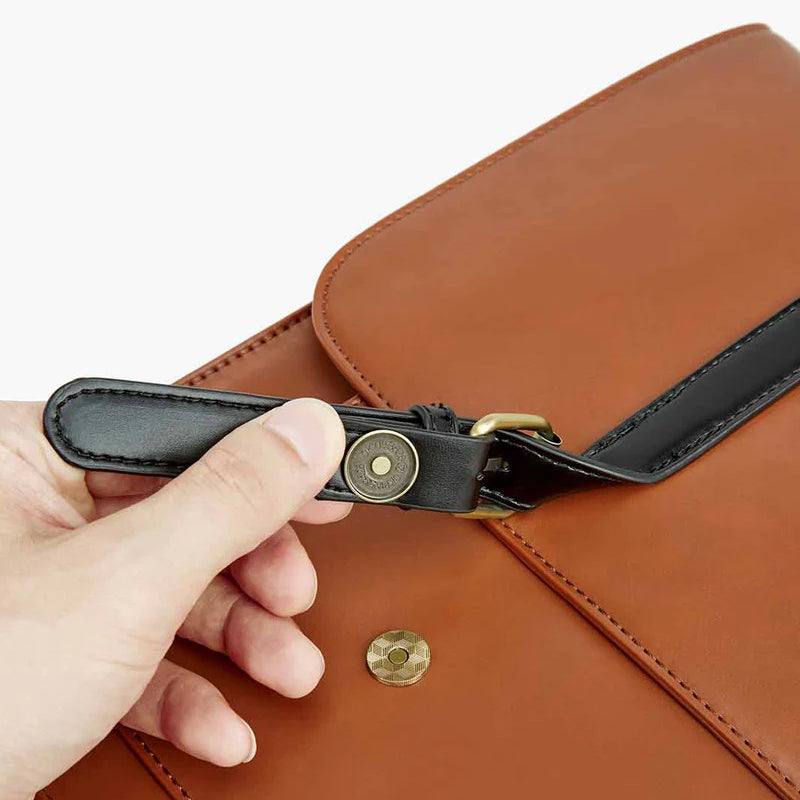 Ecosusi Vintage Bow Briefcase Large - Brown