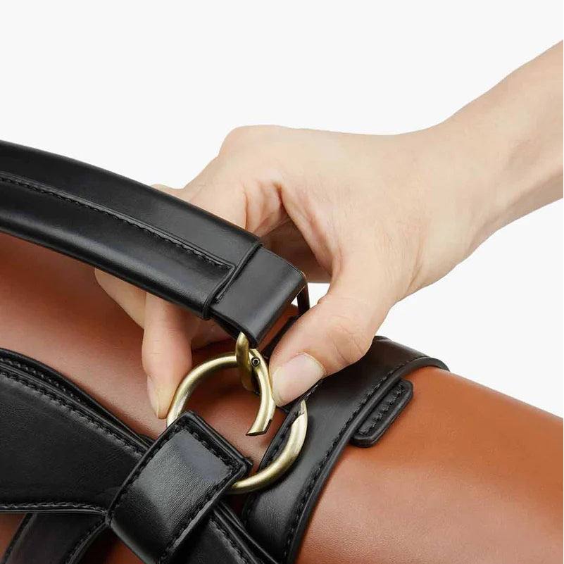 Ecosusi Vintage Bow Briefcase Large - Brown