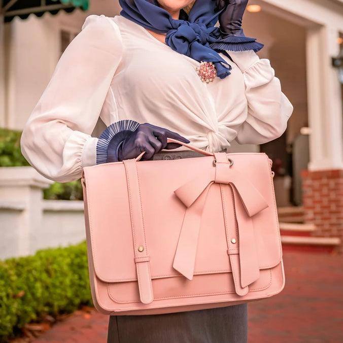 Ecosusi Vintage Bow Briefcase - Pink