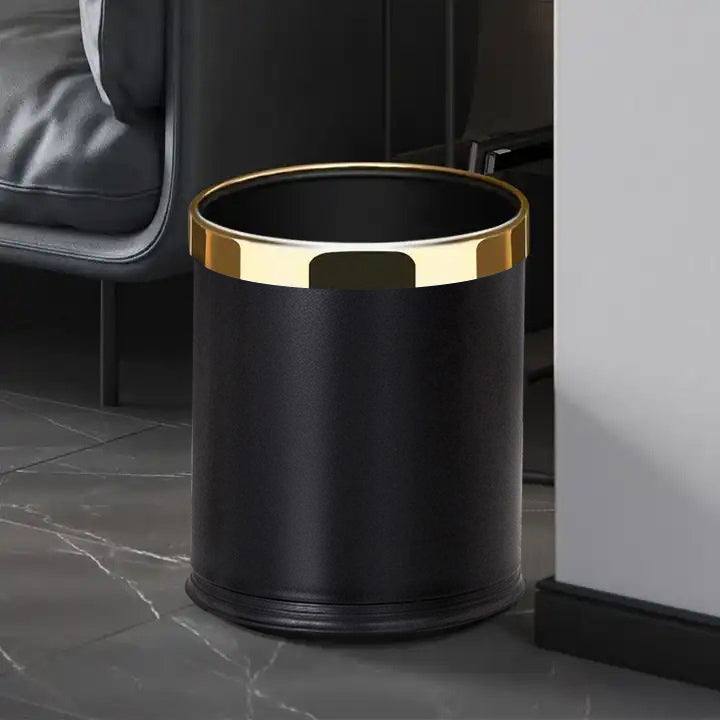 Enhabit Bare Waste Bin - Black & Gold