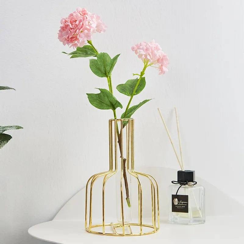 Enhabit Bud Metal Test Tube Vase Medium - Gold