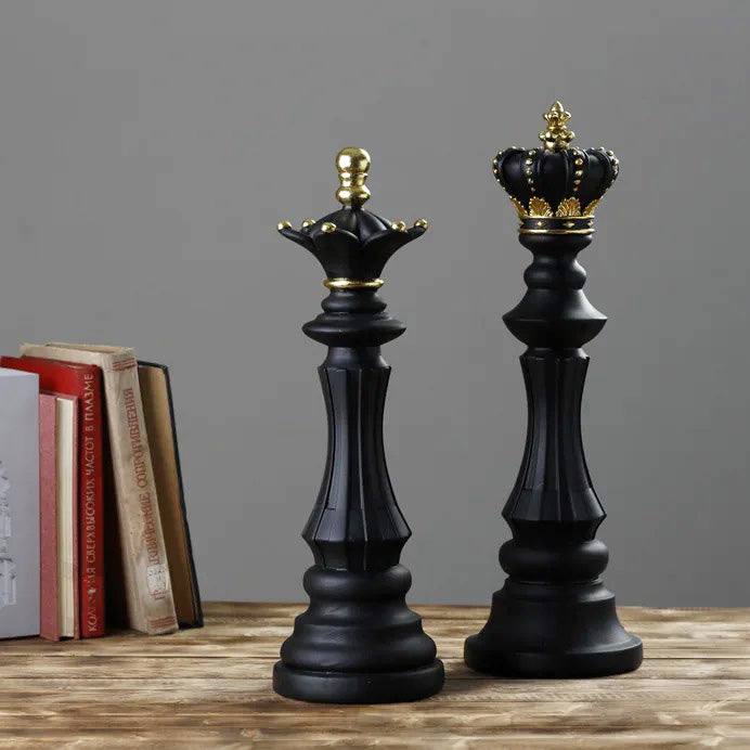 Enhabit Chess King Decorative Sculpture Large - Black