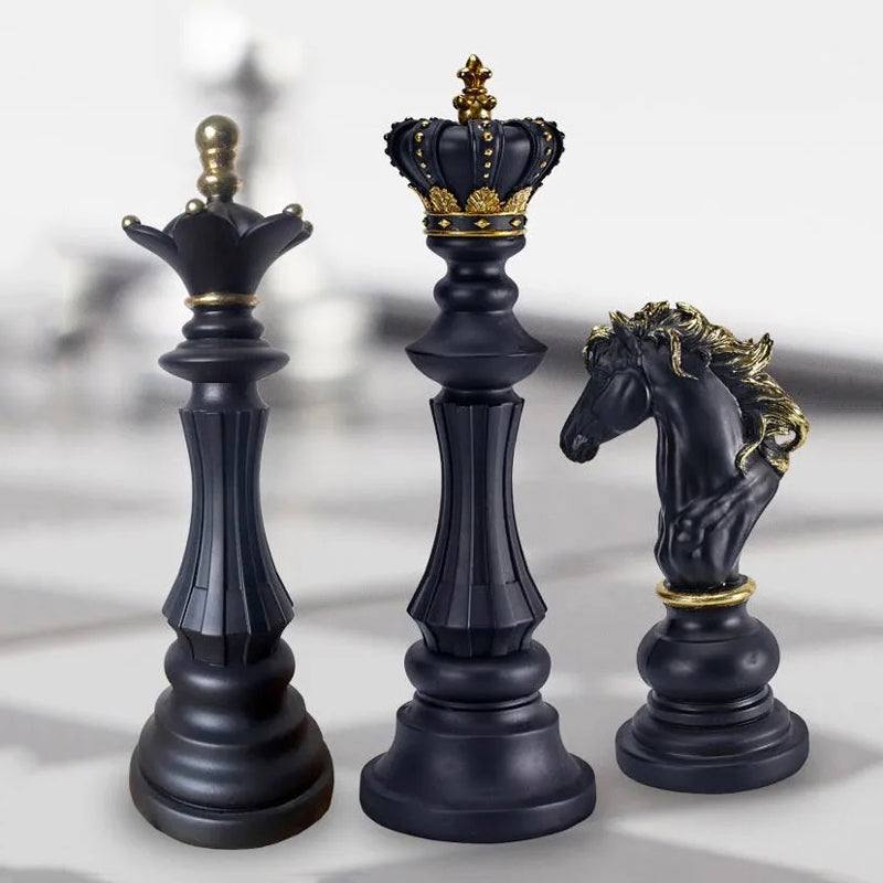 Enhabit Chess King Decorative Sculpture Large - Black