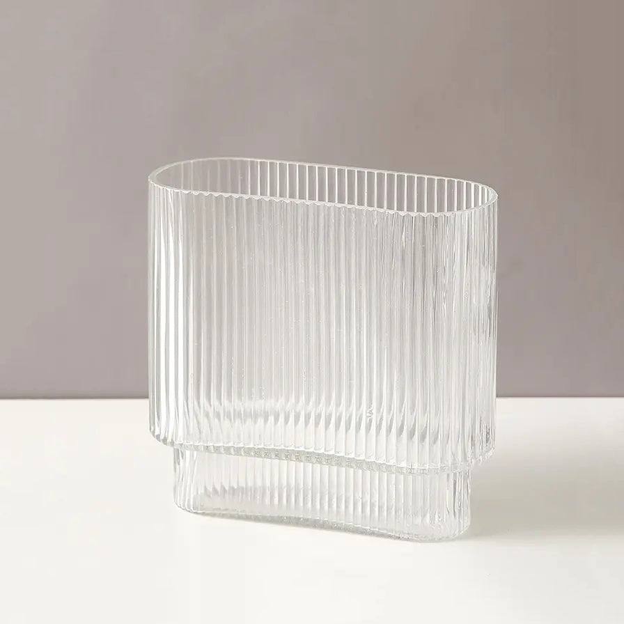 Enhabit Clear Lines Rectangular Glass Vase