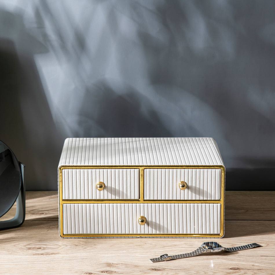 Enhabit Columns Organiser with Drawers - White