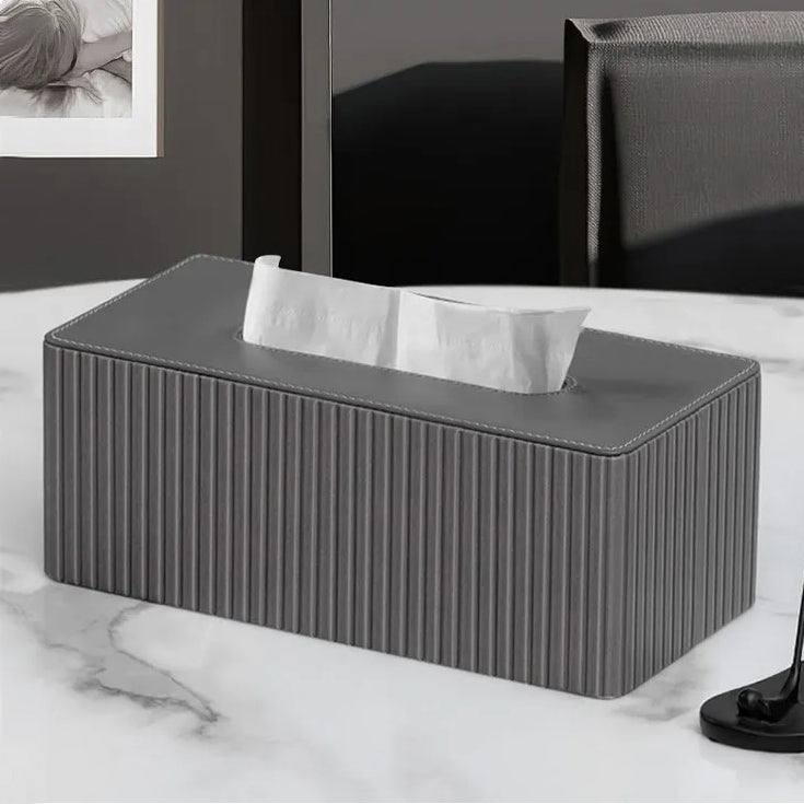 Enhabit Columns Tissue Box Holder - Dark Grey