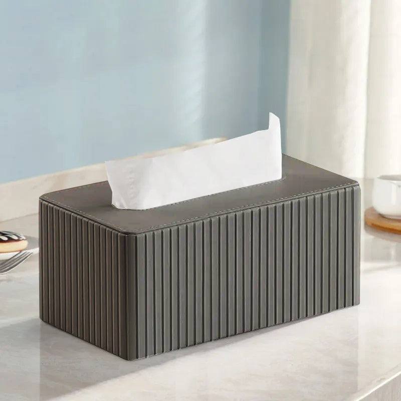 Enhabit Columns Tissue Box Holder - Dark Grey