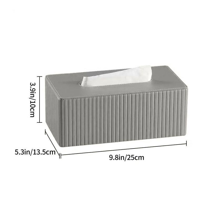 Enhabit Columns Tissue Box Holder - Light Grey