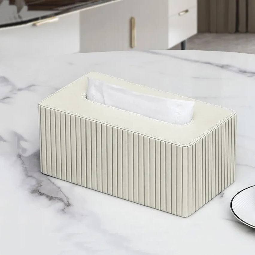 Enhabit Columns Tissue Box Holder - White