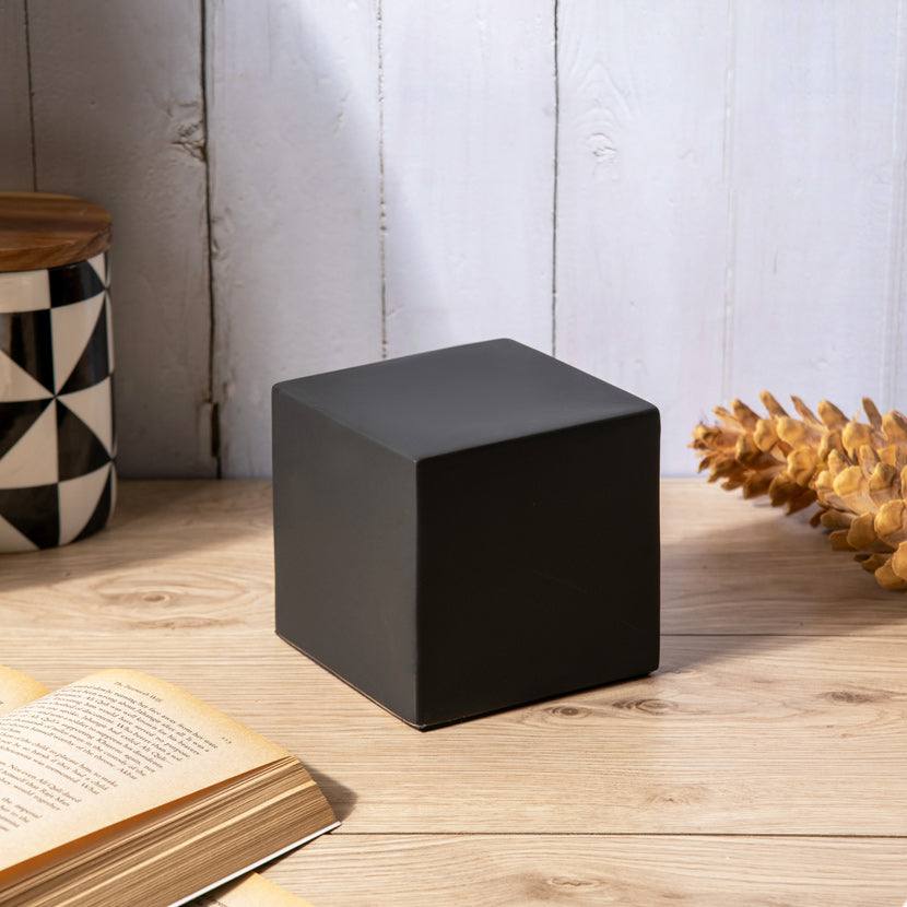 Enhabit Cube Decorative Sculpture - Black