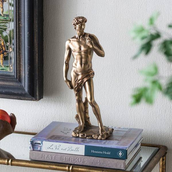 Enhabit David Decorative Sculpture - Vintage Gold