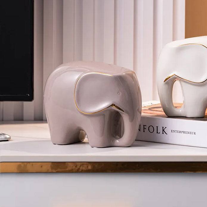 Enhabit Dora Elephant Sculpture - Taupe