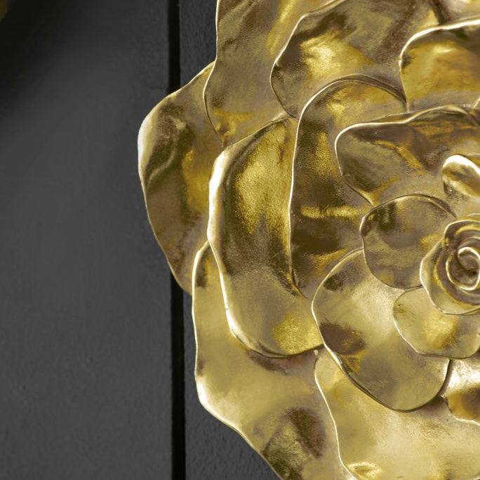Enhabit Flower Wall Accents Small, Set of 2 - Gold