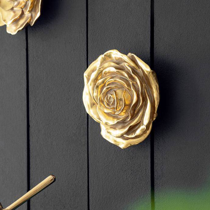 Enhabit Flower Wall Accents Small, Set of 2 - Gold
