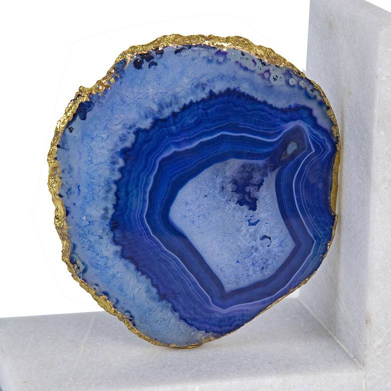 Enhabit Geode Bookends with Marble Base, Set of 2