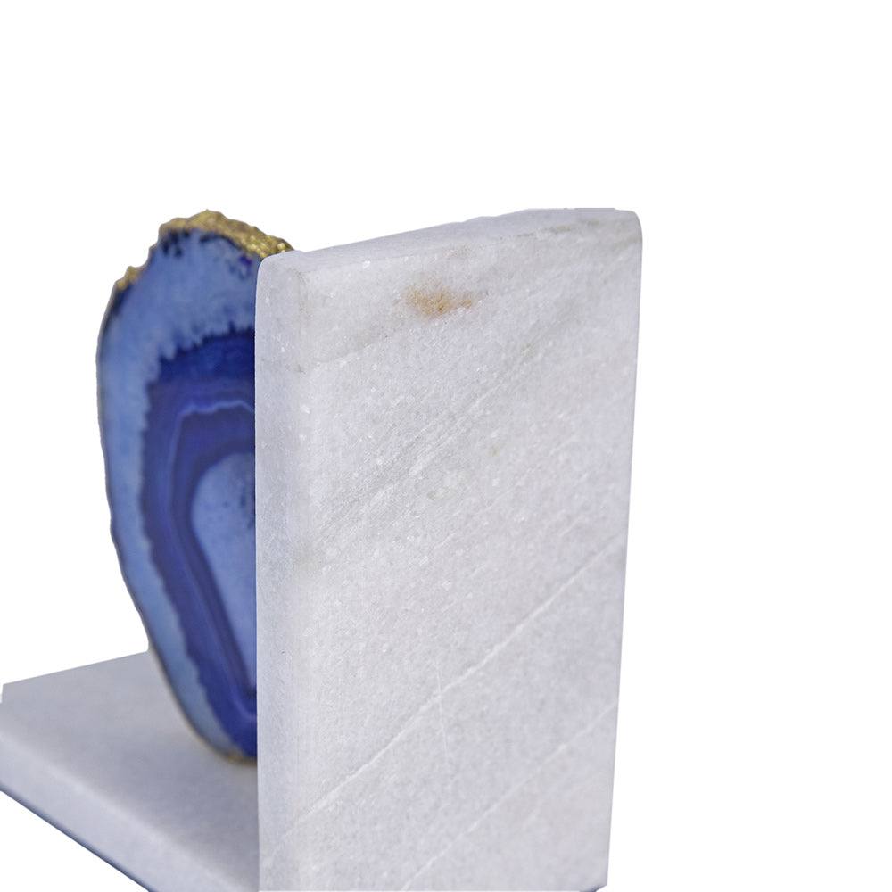 Enhabit Geode Bookends with Marble Base, Set of 2