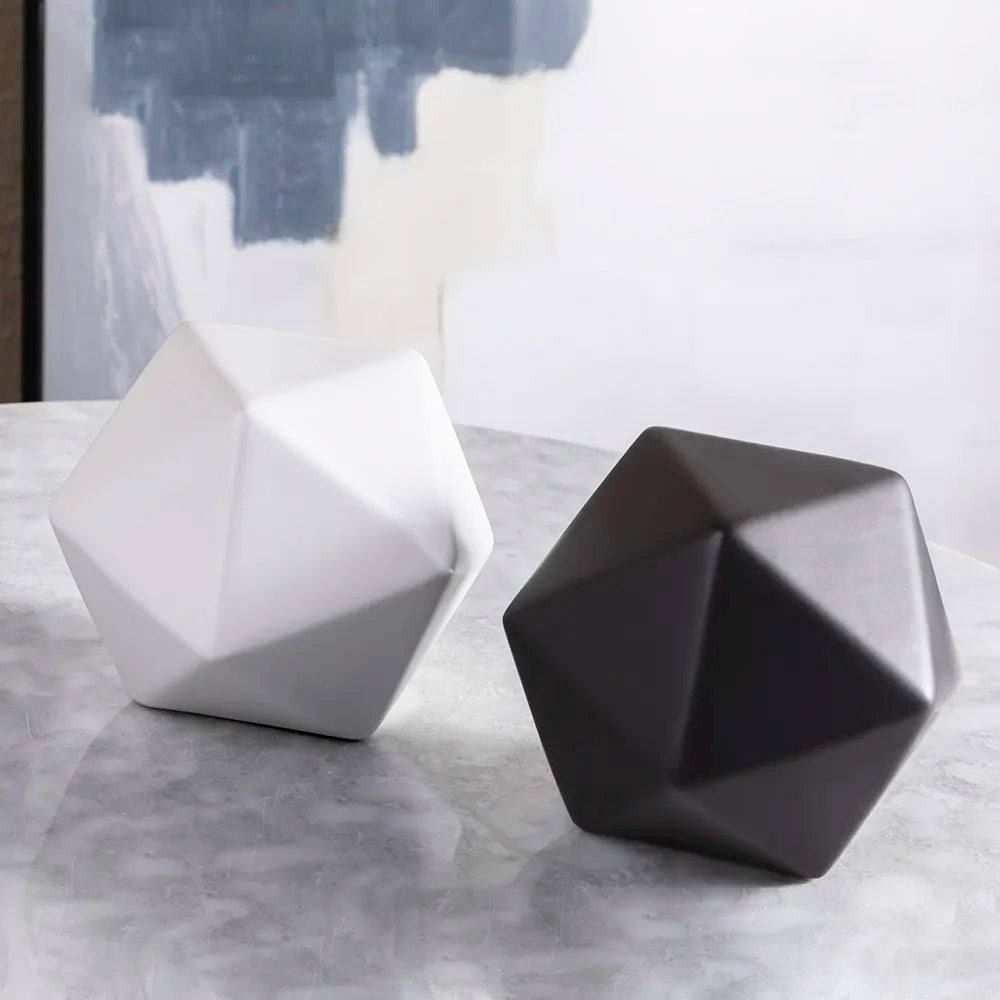 Enhabit Geometric Decorative Sculpture - Black