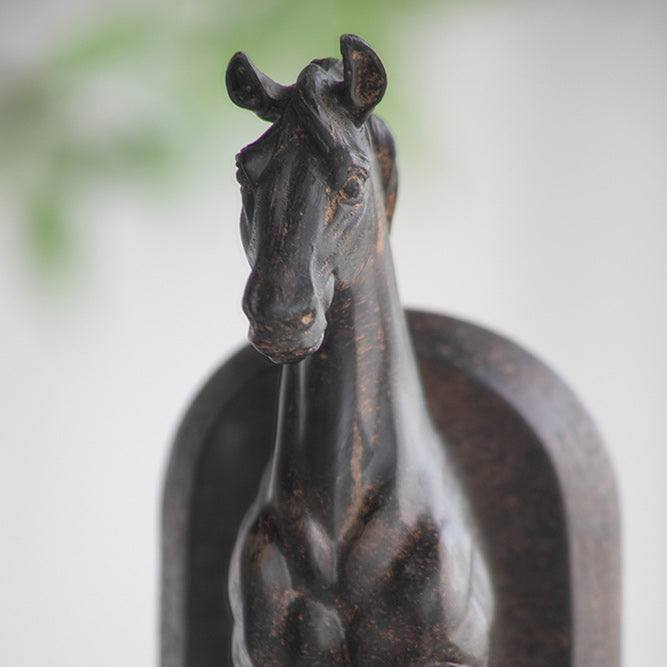 Enhabit Horse Bookends, Set of 2 - Vintage Brown