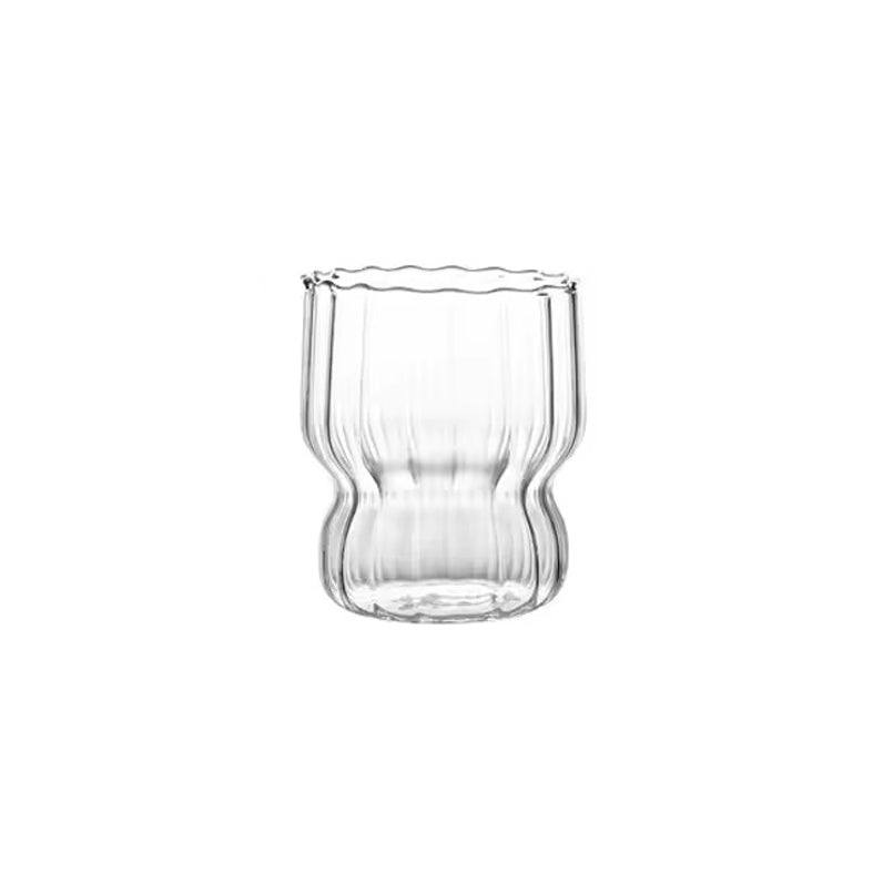 Enhabit Lines Glass Tumblers 300ml, Set of 2