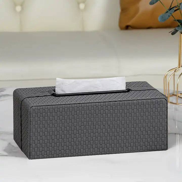 Enhabit Links Tissue Box Holder - Dark Grey & Black