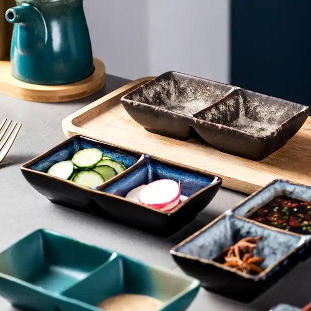 Enhabit Oasis Sectional Serving Plate - Royal Blue