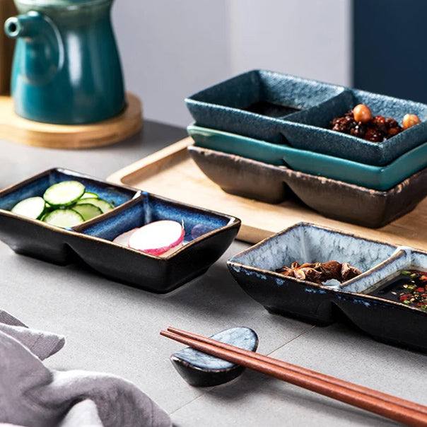 Enhabit Oasis Sectional Serving Plate - Royal Blue