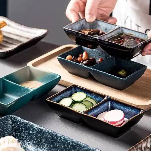 Enhabit Oasis Sectional Serving Plate - Royal Blue